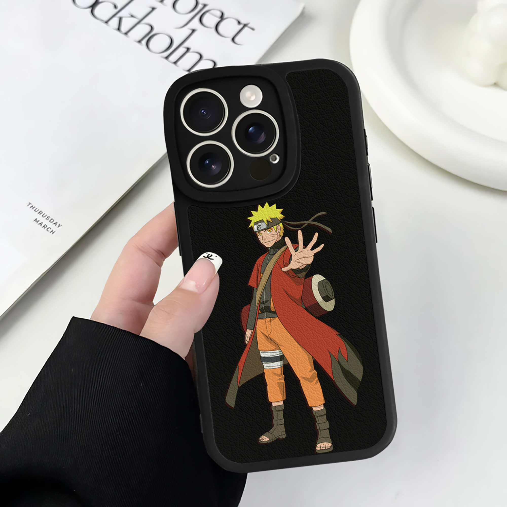 （画像用） NARUTO -ナルト- うずまき ナルト Uzumaki Naruto 【iPhone 16シリーズ対応】シリコンスマホケース（レザー調） 材質：シリコン